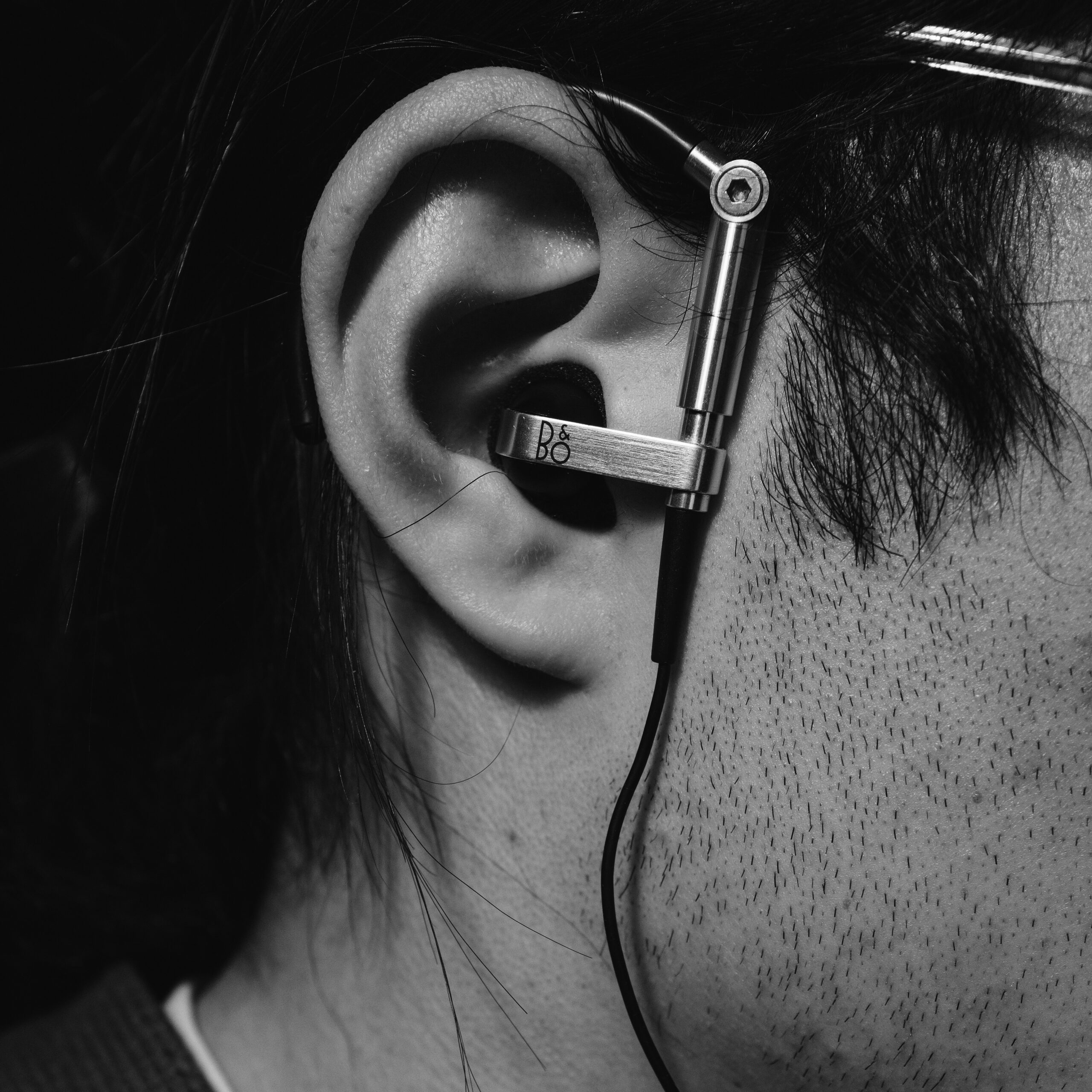 In-ear headphones worn for personal listening