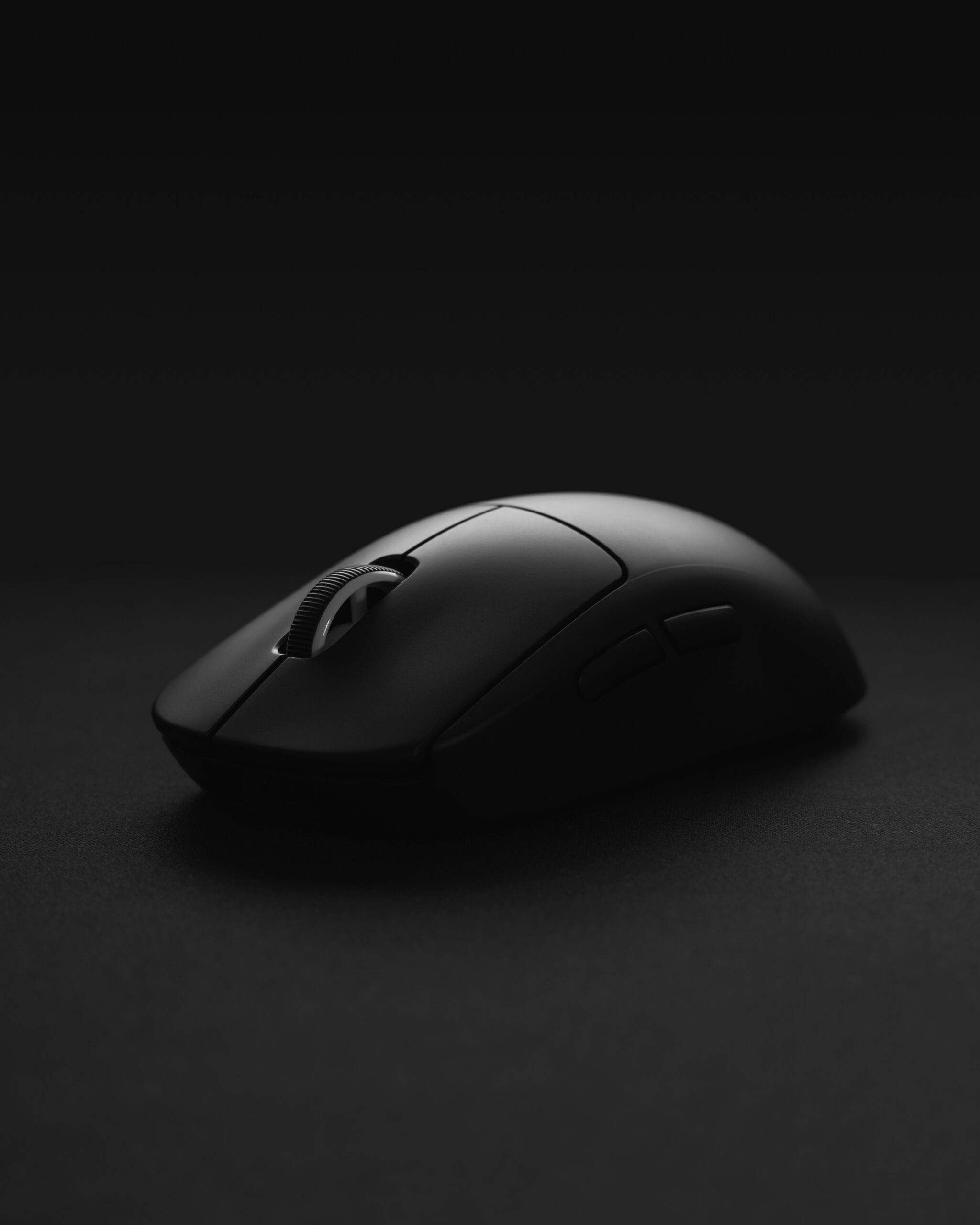 Computer mouse on a dark surface